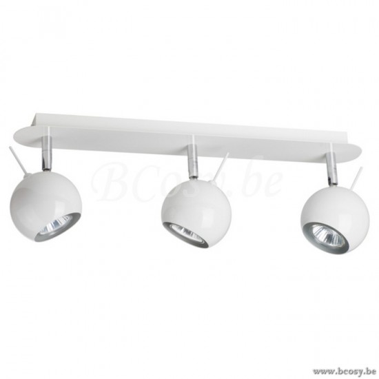 Linea Verdace LV 23173 W Rocca 3 Long Glossy White Indoor Binnen Opbouwspots Binnenverlichting