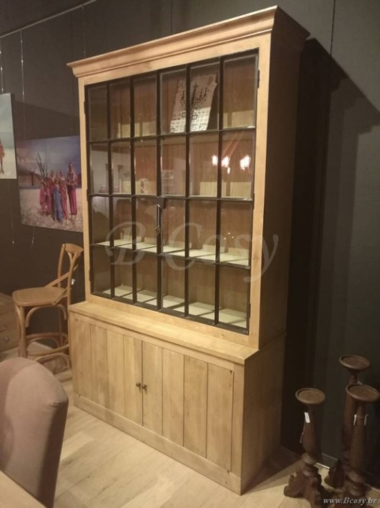 PR Interiors Landelijke Alice 150 eik eiken buffetkast vitrine kast