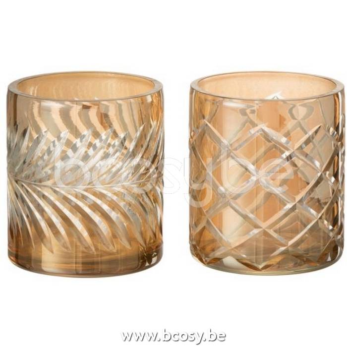 J-Line Windlicht Eivorm Craquele Glas Goud Large 26H JLine 7749 J-line 7749  <span style=font-size: 6pt;>  windlichten-lanternes-photophores-lanterns-hurricanes-lanternen </span> -  Thee Windlichten Kandelaars -  Lifestyle Webshop Boutique Web