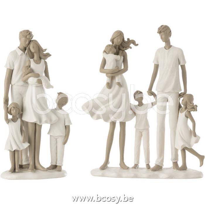J-Line Koppel Met 3 Kinderen Poly Wit-Taupe L13xB9xH26 cm Assortiment van 2  stuks JLine 21475 J-line 21475 <span style=font-size: 6pt;>  families-familles statuettes-family-families </span> - Beelden -   Lifestyle Webshop Boutique Web Vente en